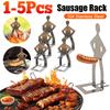 1-5 יחידות מתלה נקניקיות מצחיק מחזיק נקניקיות עומד לאש הבשר (BBQ) איש עומד מבשלים פלדת אל-חלד 304 לקמפינג ברביקיו בחוץ פיקניק BBQ