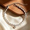 Fashionable 18K Gold Snake Chain Bracelet - Retro Bead Design, Versatile Light Luxury European-American Style, Colorfast Titanium Steel.
