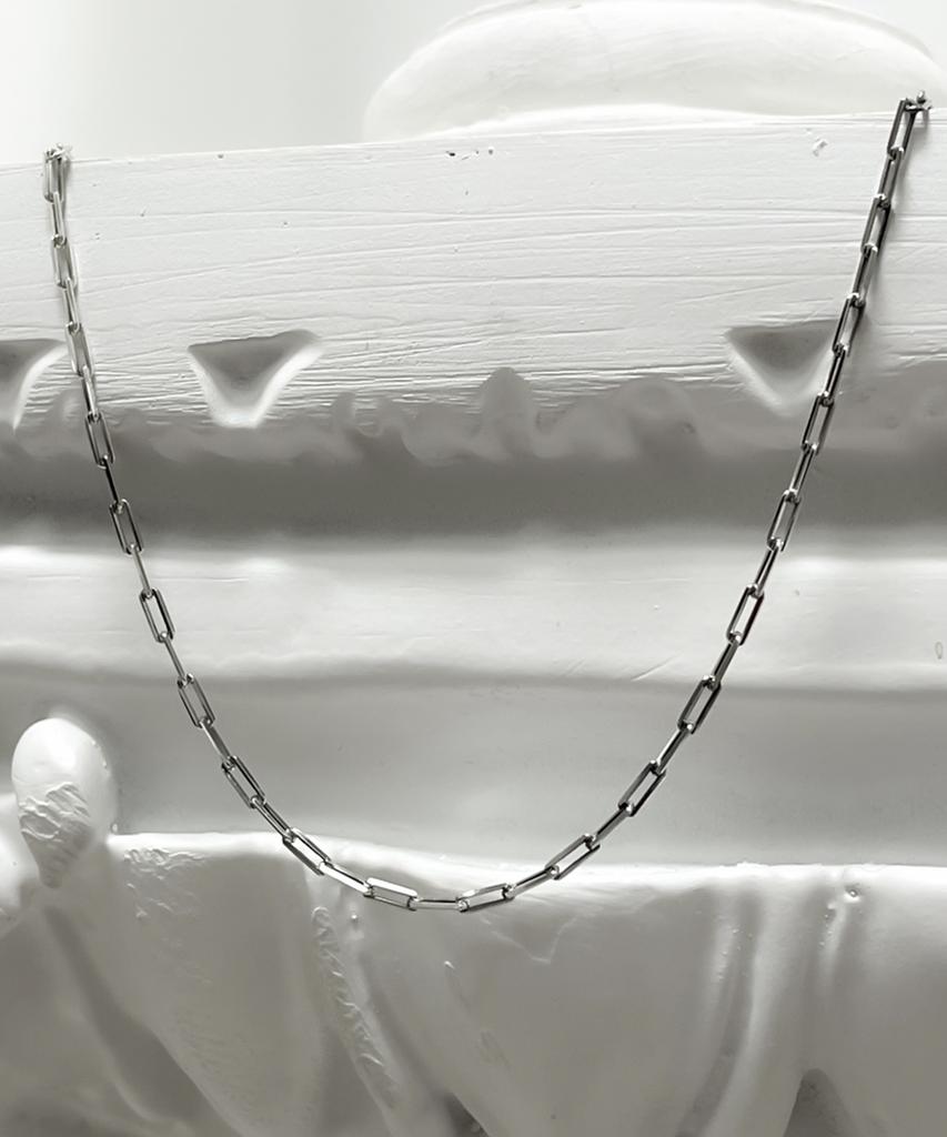 Blessed Bullet Square Chain Necklace_Silver 925_Antique Silver/Black Silver/Rose Gold/Gold