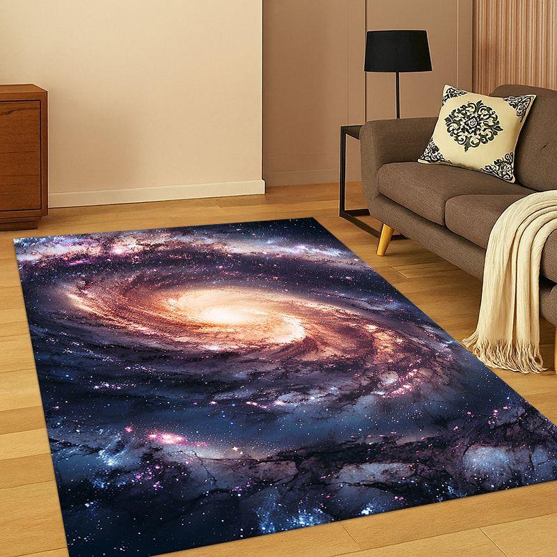Universe Milky Way Space Stars Galaxy Earth Carpet Rug for Bedroom Living Room Sofa Doormat Home Decor,Kid Area Rug Non-slip