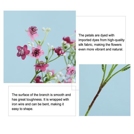 Artificial Flower Bouquet Silk Faux Floral Arrangement for Wedding Home Decor Lifelike Fluffy