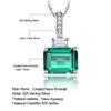 Nano Emerald Green Gemstone 925 Sterling Silver Necklace Pendent for Women With Chain