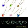 Heart Pendant Collarbone Chain Heart Choker Colored Glaze Material for Girl Teen