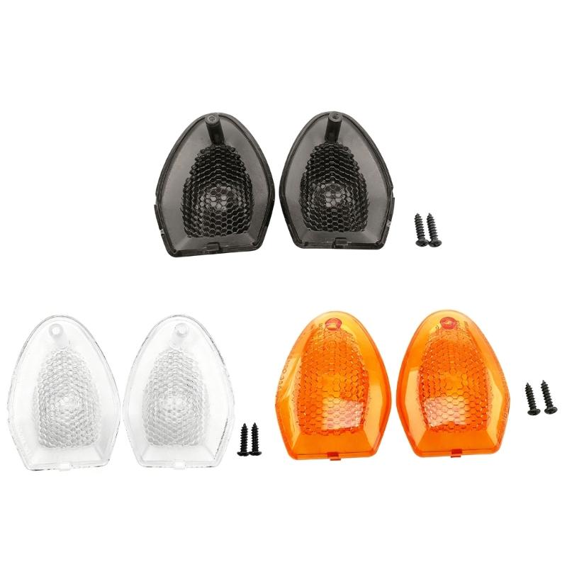 1Pair Motorcycle Turn Signal Lens ABS Cover Impact Resistant for DR200S SV650X GSR750 GSF1250S Easy Installation