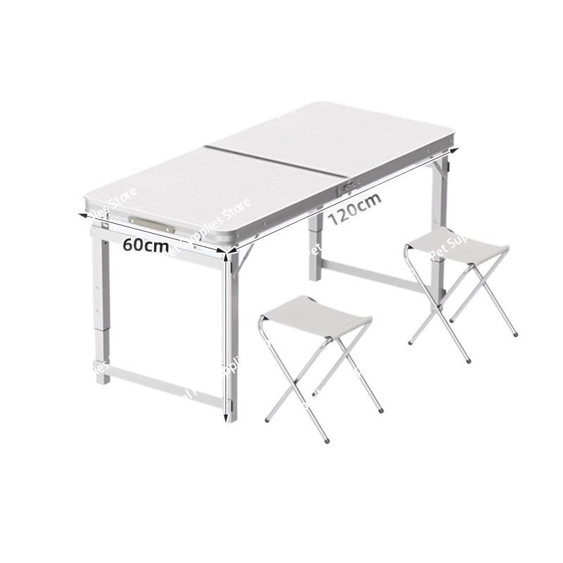 Outdoor Portable Folding Table And Chairs Set for Camping Picnic Work Stall Lightweight Travel Table with Stool