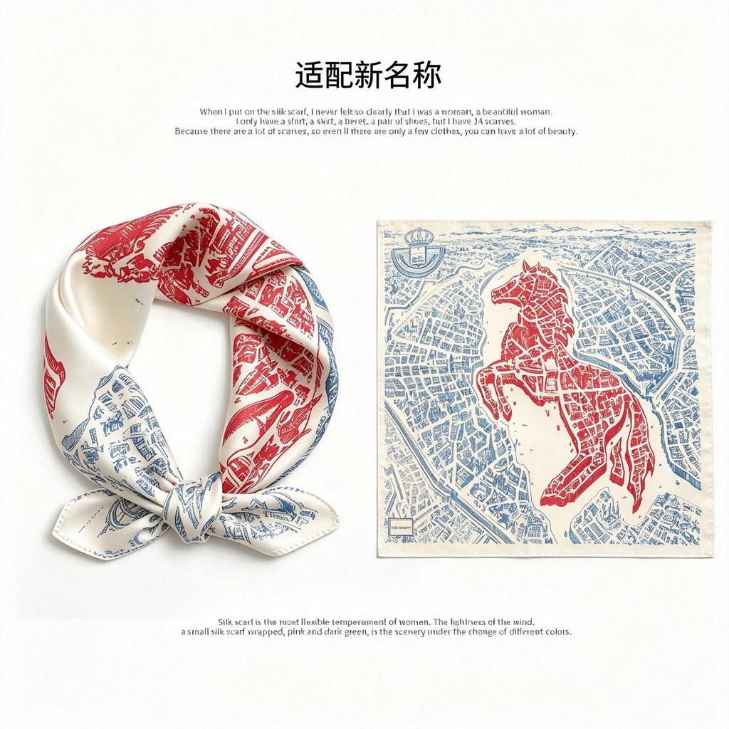 [111 Mulberry Silk] Spring and Autumn Versatile Colorful Scarf Small Scarf Silk Scarf 11cm Small Square Scarf Women