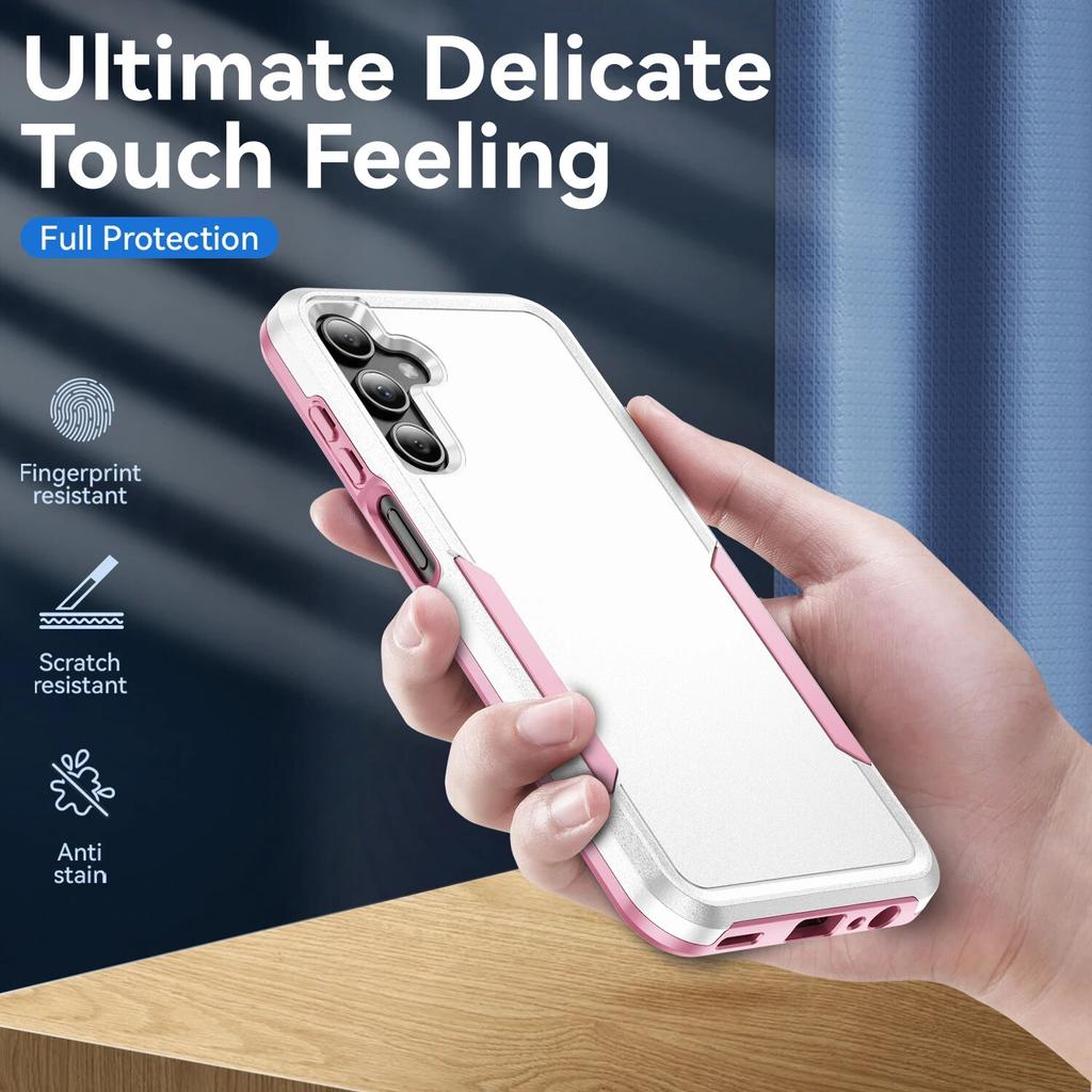 Matte Feeling Strong Handyhülle für Samsung Galaxy S24 Plus S23 Ultra S22 S21 FE S20 5G Fallschutz Rückseite