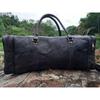 Vintage Retro Men Genuine Leather Travel Duffle Weekend Bag Lightweight Luggage