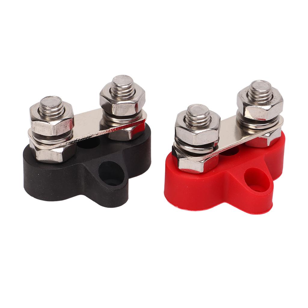 1 Pair 48V Battery Power Stud Stainless Steel Post Bus Bar Terminal Block for Truck RV Boat