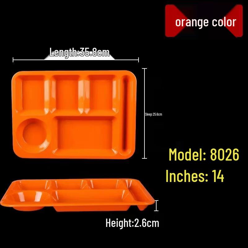 HANDUNYOU Commercial Melamine Compartment Plate