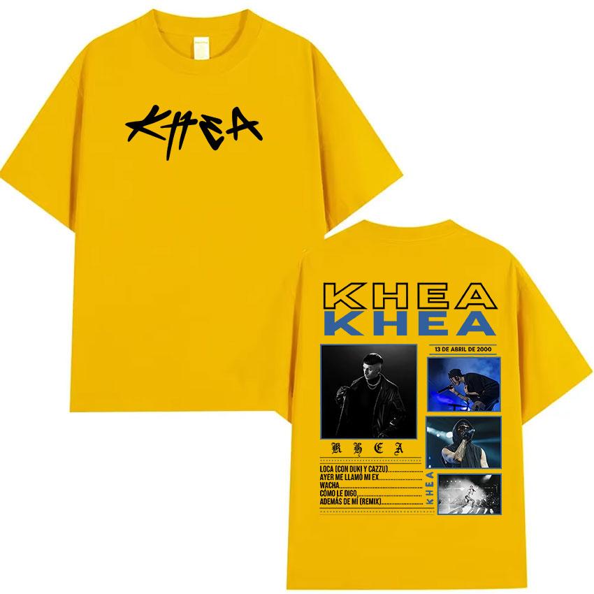 2025 Summer Rapper KHEA New Album Merch Men Hip Hop High Quality Oversized Cotton T-shirts Unisex Retro Gothic Clothing T-shirt