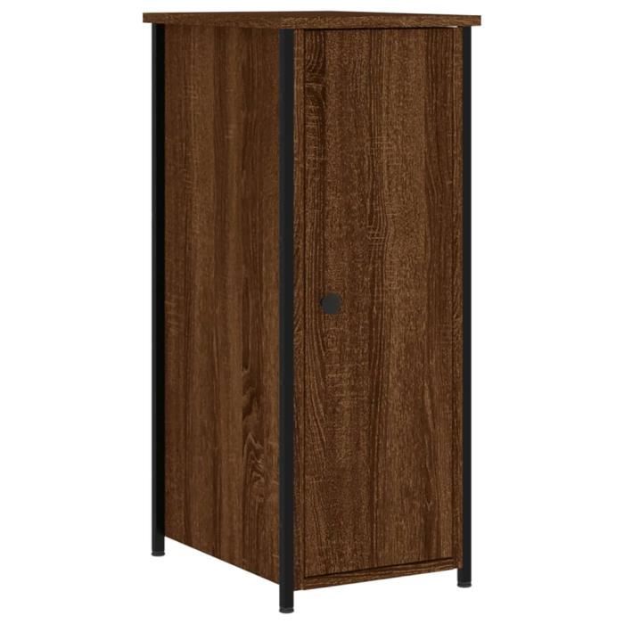 VidaXL Bedside Table Brown Oak 32x42x80 Cm Engineered Wood 825971