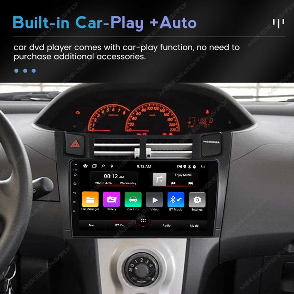 Android 13 Car Radio Multimedia Video Player For Toyota Yaris 2005-2012 WIFI GPS Navigation Carplay Auto Stereo 2Din Head Unit