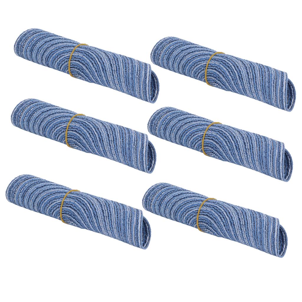 6Pcs Round Placemats Braid Heat Insulation Nonslip Stable Highly Durable Wide Application Place