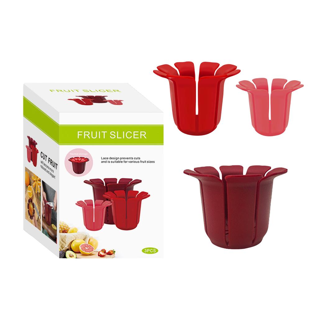 Fruit Helper - 3 Sizes Anti-Cut Fruit Cutting Protector, Safe Kitchen Tool For Slicing Orange, , Banana, Strawberry & More