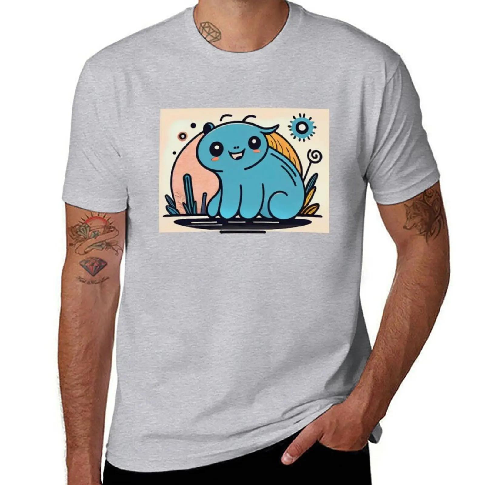 Whimsical World Of Adorable Creatures TShirt summer top anime mens clothes S