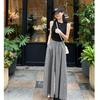 Korean Version of Versatile Summer Suit Women's Sleeveless Vest Niche Retro Plaid Trousers Are Now Popular Fashion Two-piece Set