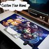 Custom Name Mouse pad Anime Slayer Characters Mouse Pad Desk Mat, Non-Slip Rubber Backer Pad For Computer Notebook Gaming Mouse Pad Birthday Gift