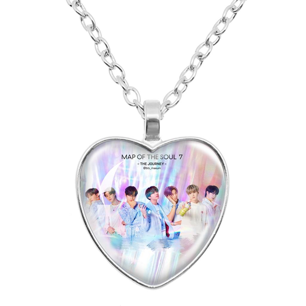 BTS Heart-shaped Necklace, BTS Pendant, Jewelry, K-pop ARMY Fan Gift.
