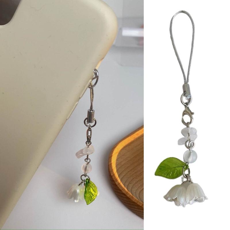 Fashionable Phone Lanyard Convallarial Pendant  Charming Bag Key  Accessories