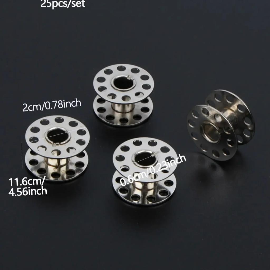 25Pcs/Set Sewing Machine Spool Box 25 Slot Transparent Plastic Storage Box, Suitable for Household Sewing Accessories