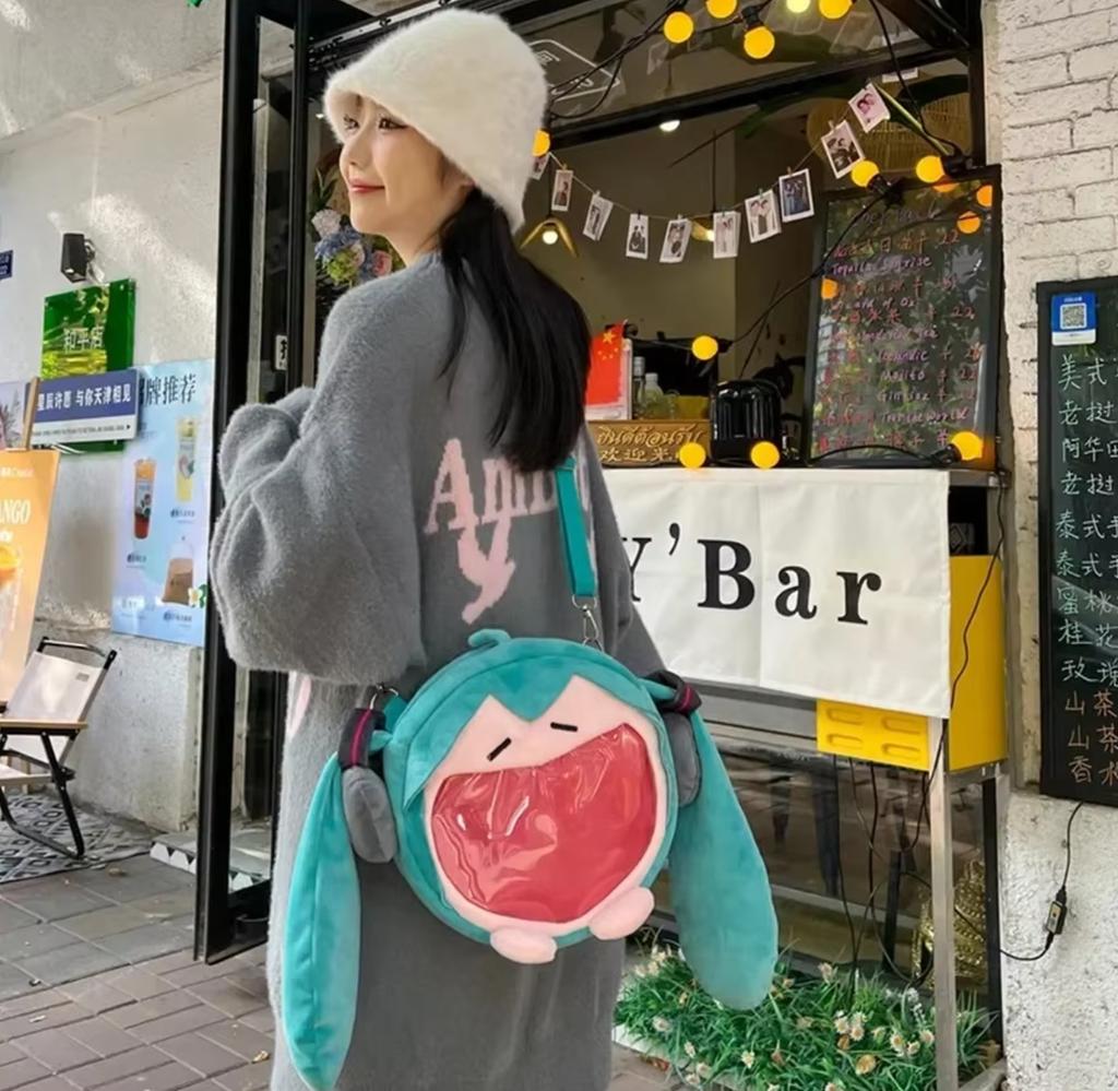 Ungiftige Hatsune Umhängetasche Neuer Rucksack Niedlicher Anime Kinder Plüsch Cartoon Kawaii Rucksack Schultasche Tasche Kinder Geschenke Spielzeug
