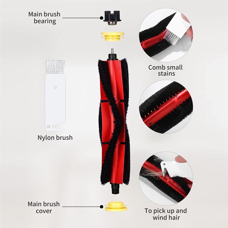 

LITE-Main Side Brushes HEPA Filters Mop Cloth For Xiaomi Roborock S5 Max S6 Pure S6 Maxv Vacuum Cleaner Replacement Spare Parts