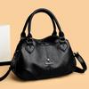 Große Damen-Handtasche, Umhängetasche, Trendige Single-Shoulder Crossbody Tasche aus weichem Leder