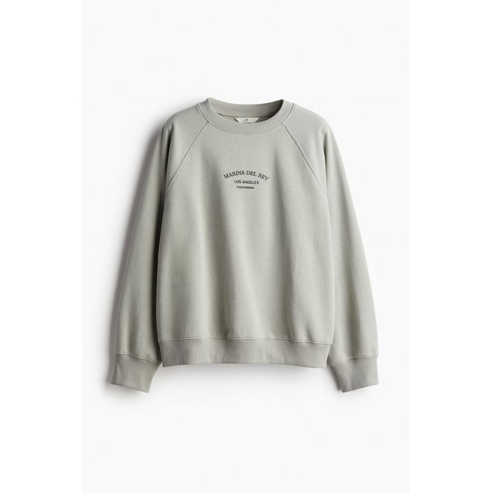 

Толстовка HM с рукавами реглан, цвет светло-зеленый хаки