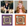 Vintage Print Squared Headscarf Paisleys Bandana Pattern Square Head Scarf for Cycling and Hiking