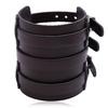 Verstellbares klobiges Wickelarmband 80 mm Breite Echtes Leder Design Herren-Armband Einfaches lässiges Schmuckaccessoire