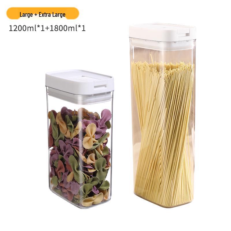 Rectangular Airtight Food-Grade Noodle Storage Jar for Kitchen