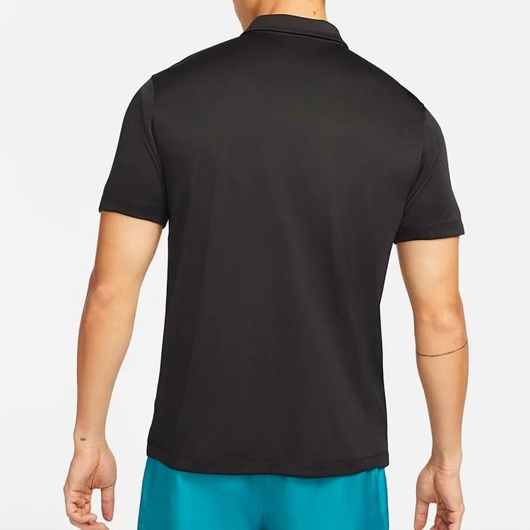 Nike Športové oblečenie Jednofarebné Logo Ležérne Pánske Polo Tričko Topy Čierna CJ4457-010