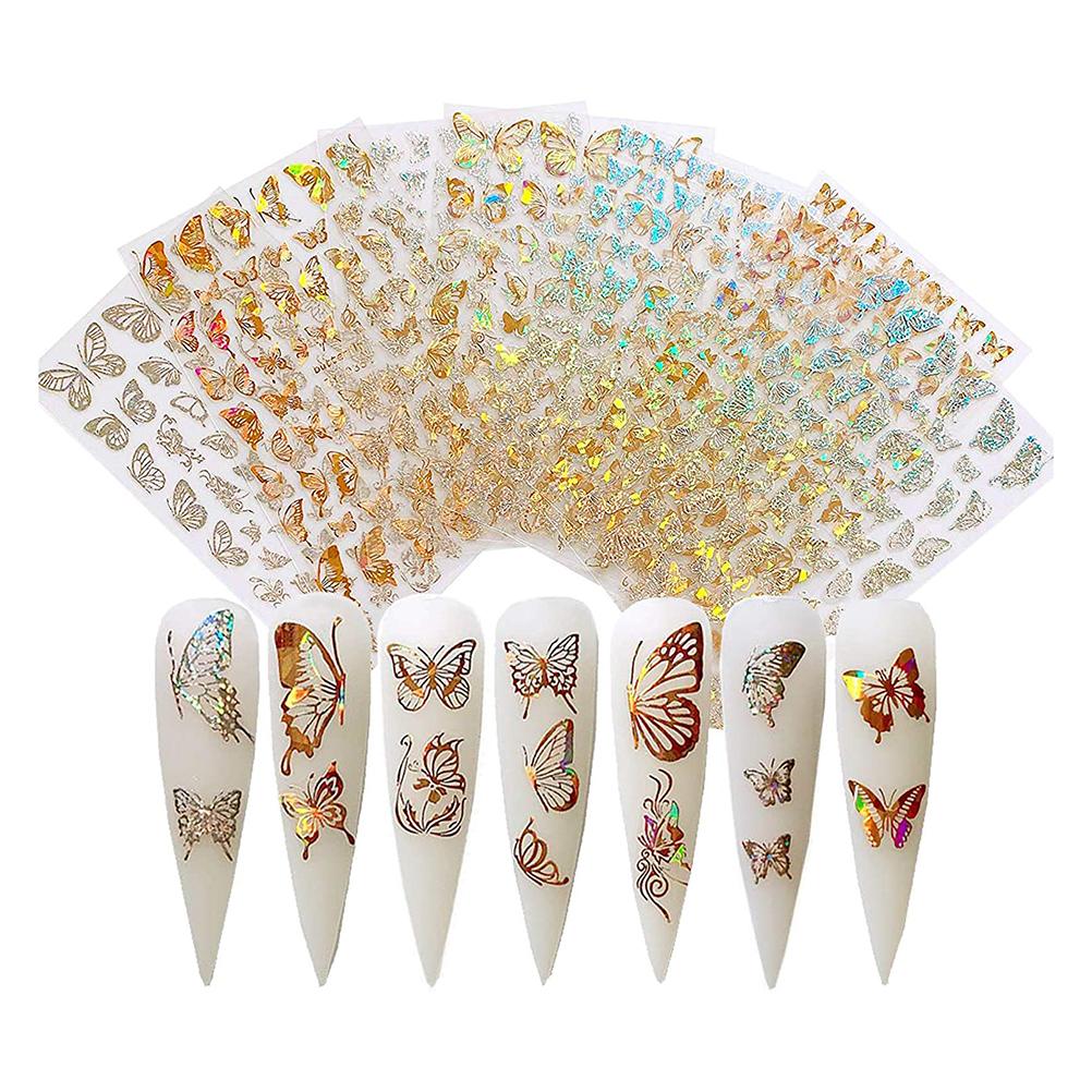 

8 листов наклейки для ногтей бабочек 3D наклейки для ногтей бабочек наклейки для ногтей для ногтей