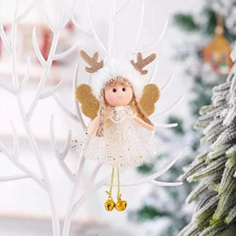 Christmas Tree Plush Ornaments Hanging Angel Christmas Tree Door Wall Hanging Decoration House Ornaments Angel Doll Toy