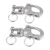 2PCS Swivel Eye Snap Shackle Stainless Steel Quick Release Boat Chain Eye Jaw Swivel Snap Shackle Hook