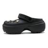 Crocs Stomp Brilliant Pearl EVA Simple Fashion Trend Casual Hole Shoes Unisex Black