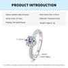 Rrjzz 1CT Cubic Zircon Simulated Diamond Solitaire Wedding Engagement Ring Tiara Wedding CZ Band Premium Crown Rings for Women