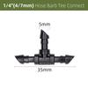 10-1000PCS Garden Water Connector Drip Irrigation for 1/4'' Tubing Hose Accessories Joint Barbed Tees Cross Eng Plug Adaptors