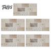Oil Proof Wall Stickers for Bathroom 5Pcs Vintage Brick Tile Stickers, Waterproof Oil‑Proof Wallpaper, Peel Removable Backsplash Rental &