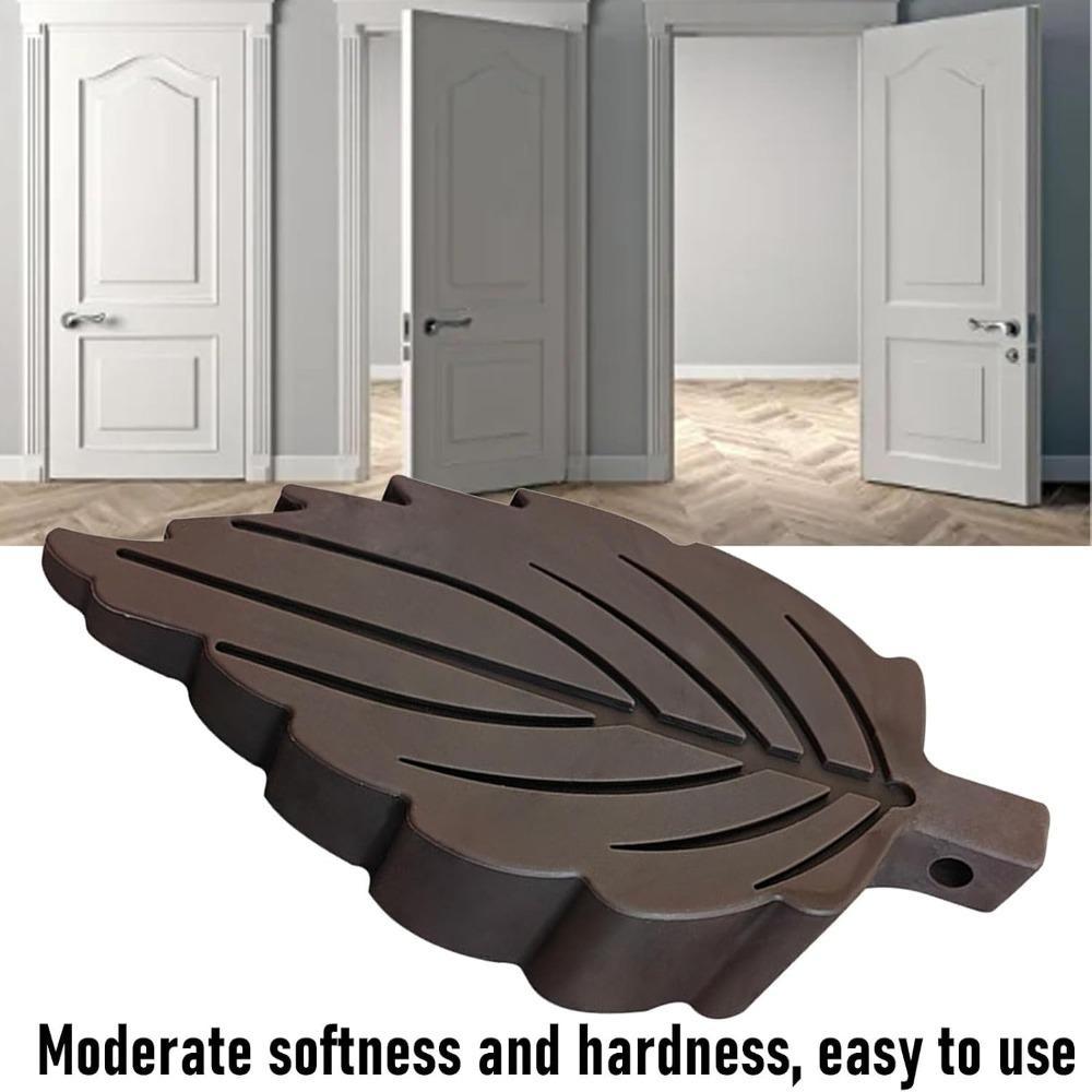 2 Pcs Brown Door Wedge Stopper TPR Under Draft Stopper Heavy Duty Door Stopper  for Home Use