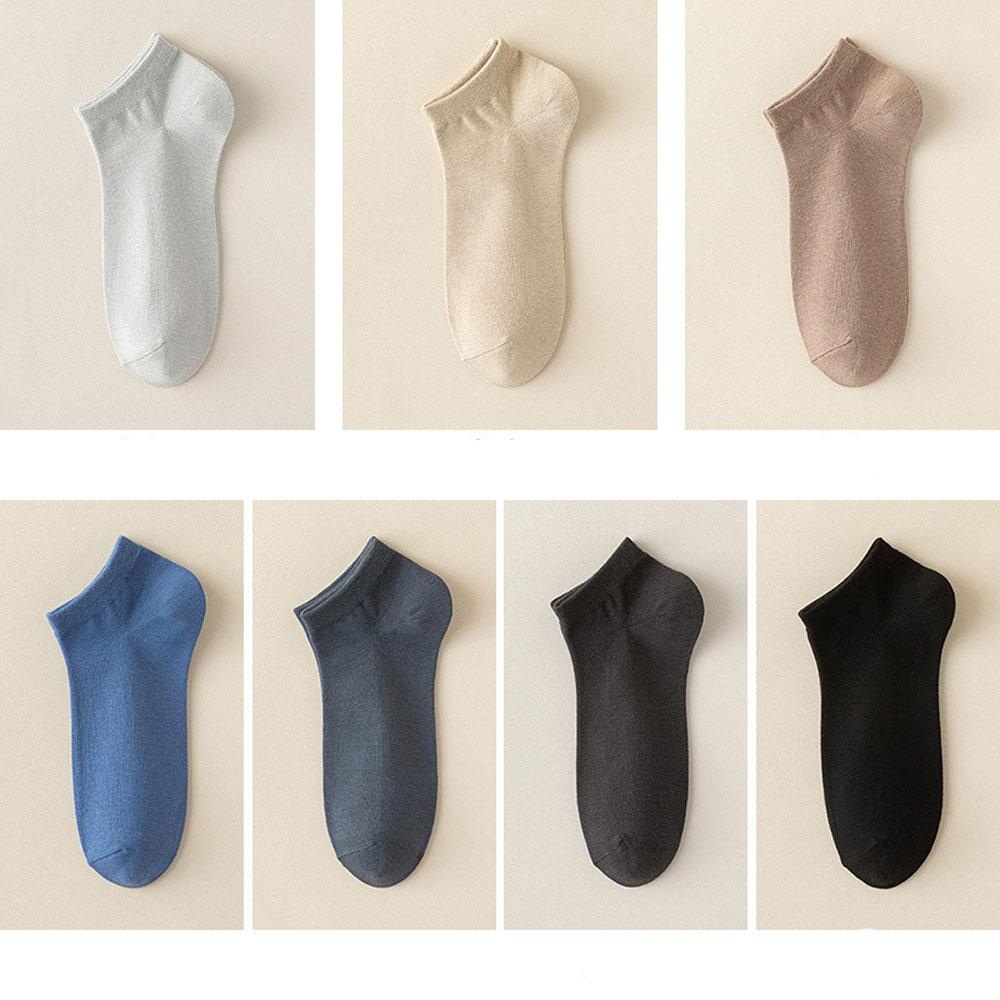 

7 пар мужских хлопковых носков Harajuku Street, дышащие спортивные носки до щиколотки, нескользящие короткие носки для спортзала и повседневной носки One Size