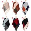 Women Long Tassel Winter Wool Blend Soft Warm Scarf Wrap Shawl Plaid Scarf