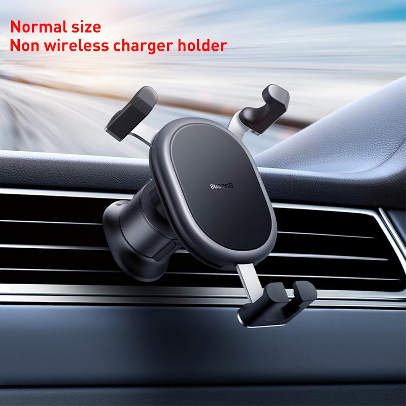 Baseus Car Phone Holder Metal Silicone Gravity Auto Air Vent Smartphone Stand For iPhone13 Xiaomi Samsung Car Mobile