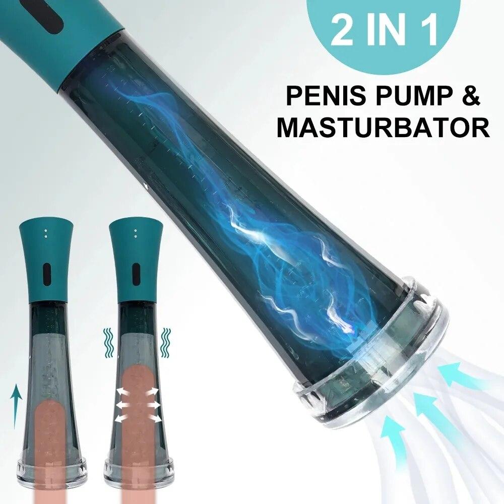 Vacuum Suction Potent Erectile Enhancer 3 Sucking Penis Pump Extender Enhancer SuckingMale Masturbator Cup Dick Pump Delayed 18+ Adult Sex Toys