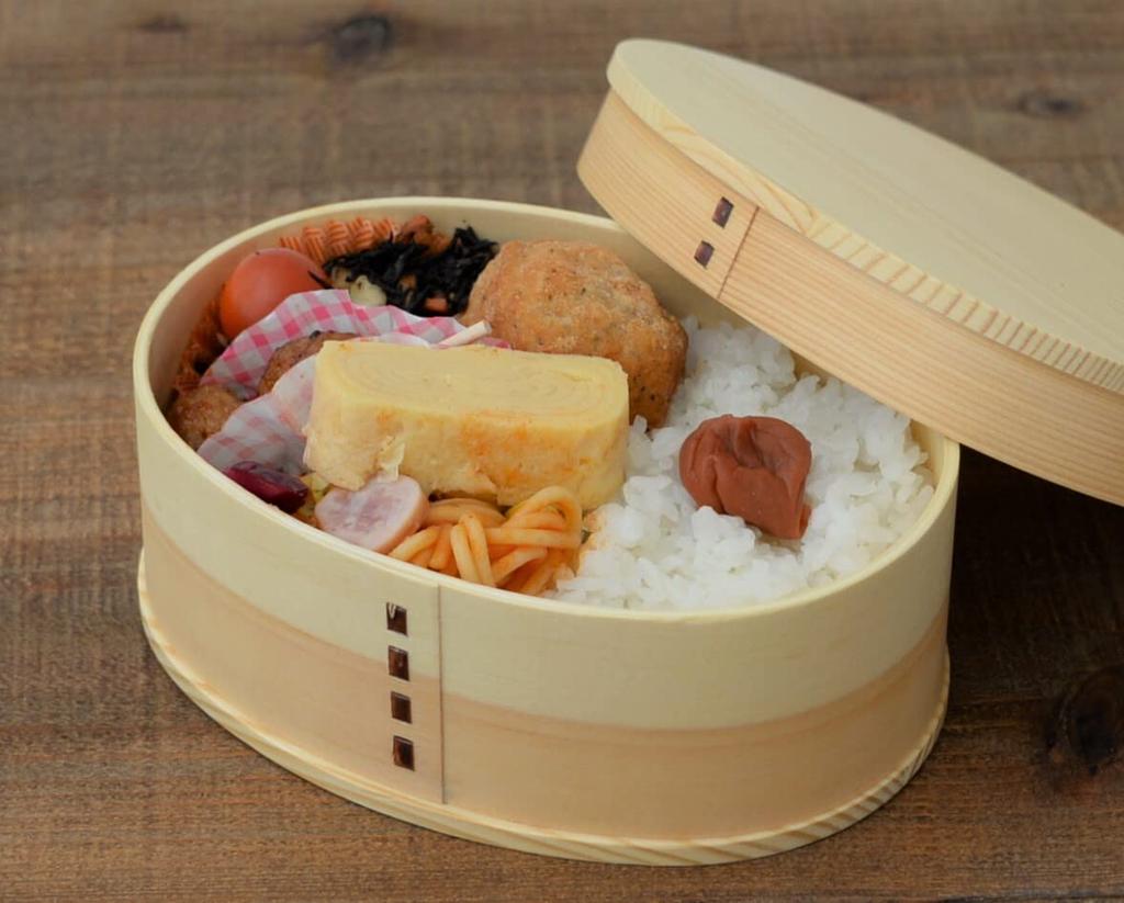 NEW Wappa Single Tier Bento Box Natural Current Model J-kitchens 18×13.5×6.8cm