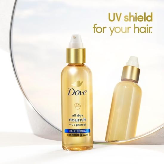 DOVE All Day Nourish + UV Protect Hair Serum For All Hair Types With Bio Protein Care 100ml