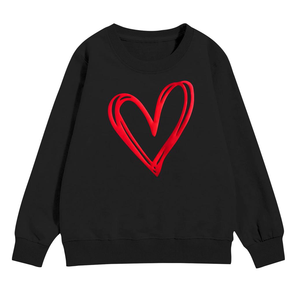 Kinder Langarm Lockerer Pullover Buchstabenaufdruck Rundhals Sweatshirt