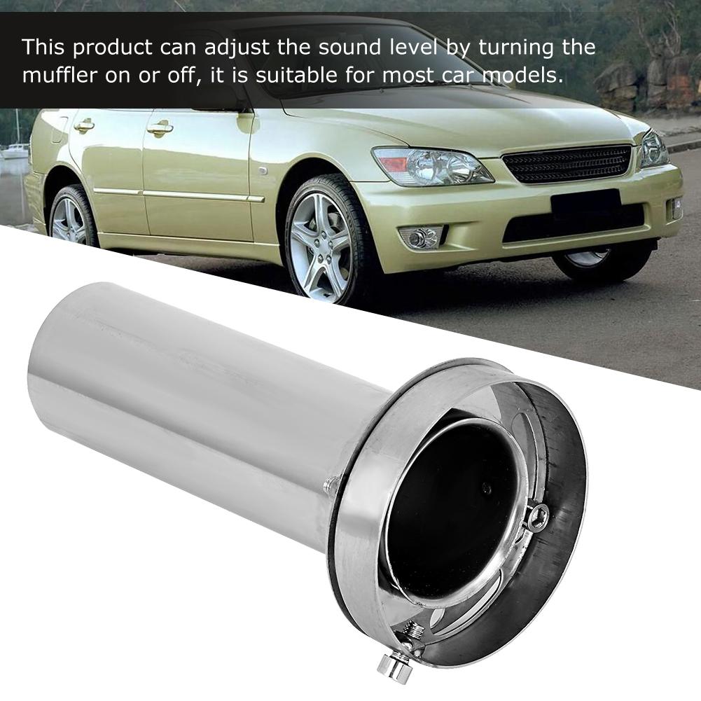 Car Removable Round Head Exhaust Muffler Silencer Car Modification (3.5in)
