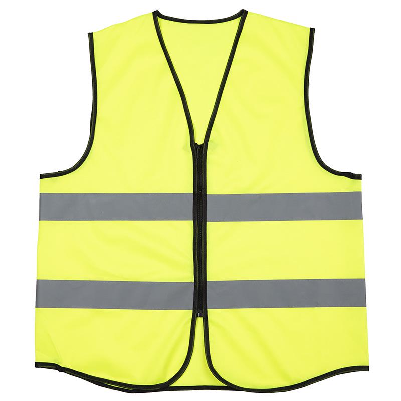 Fluorescent Reflective Safety Vest for Construction, Road, and Traffic Use Orange Red XL